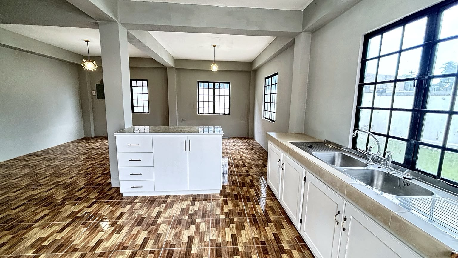 Open-plan kitchen and living space